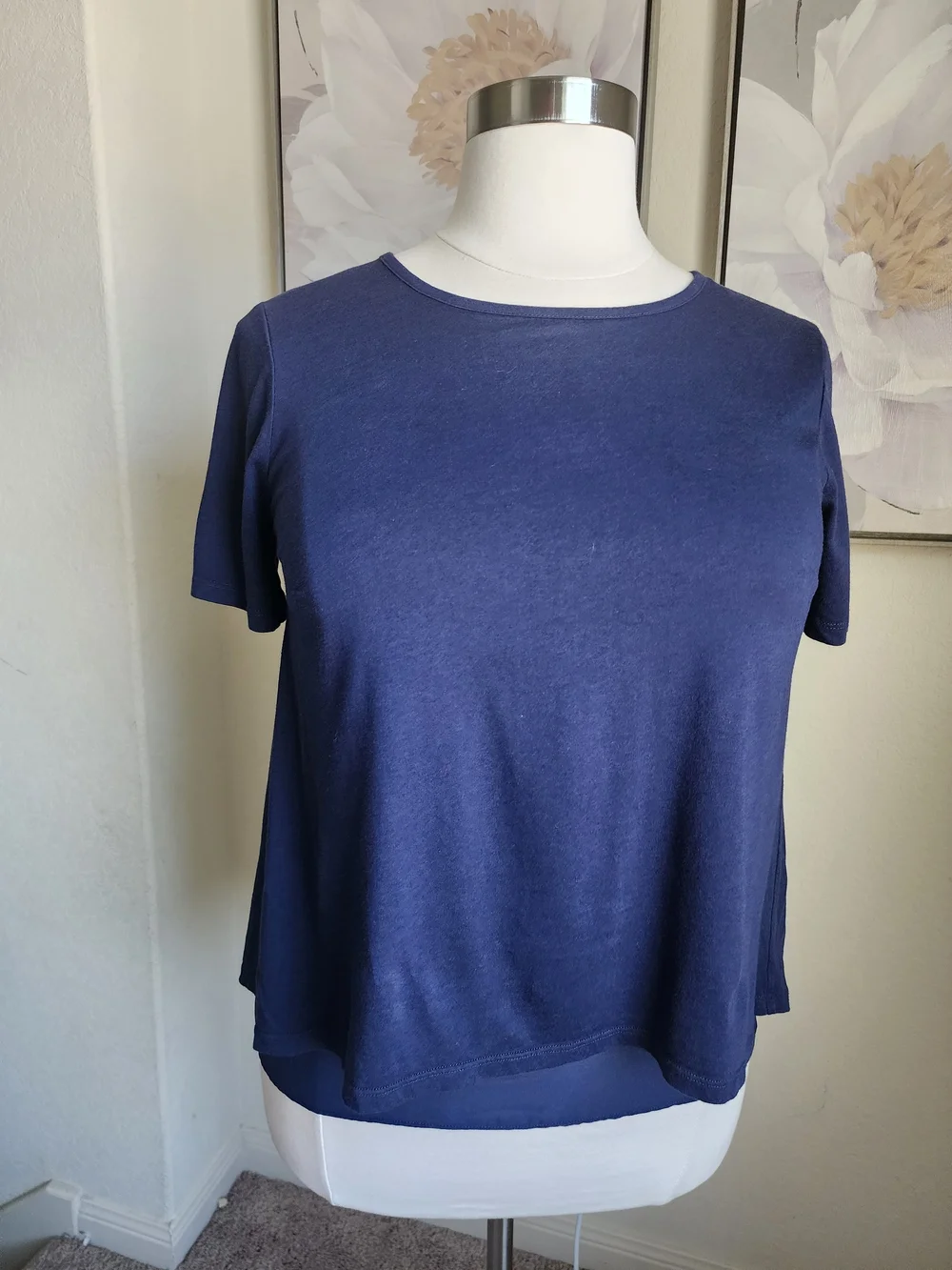 Michael Kors Navy Short Sleeve Crewneck Tee